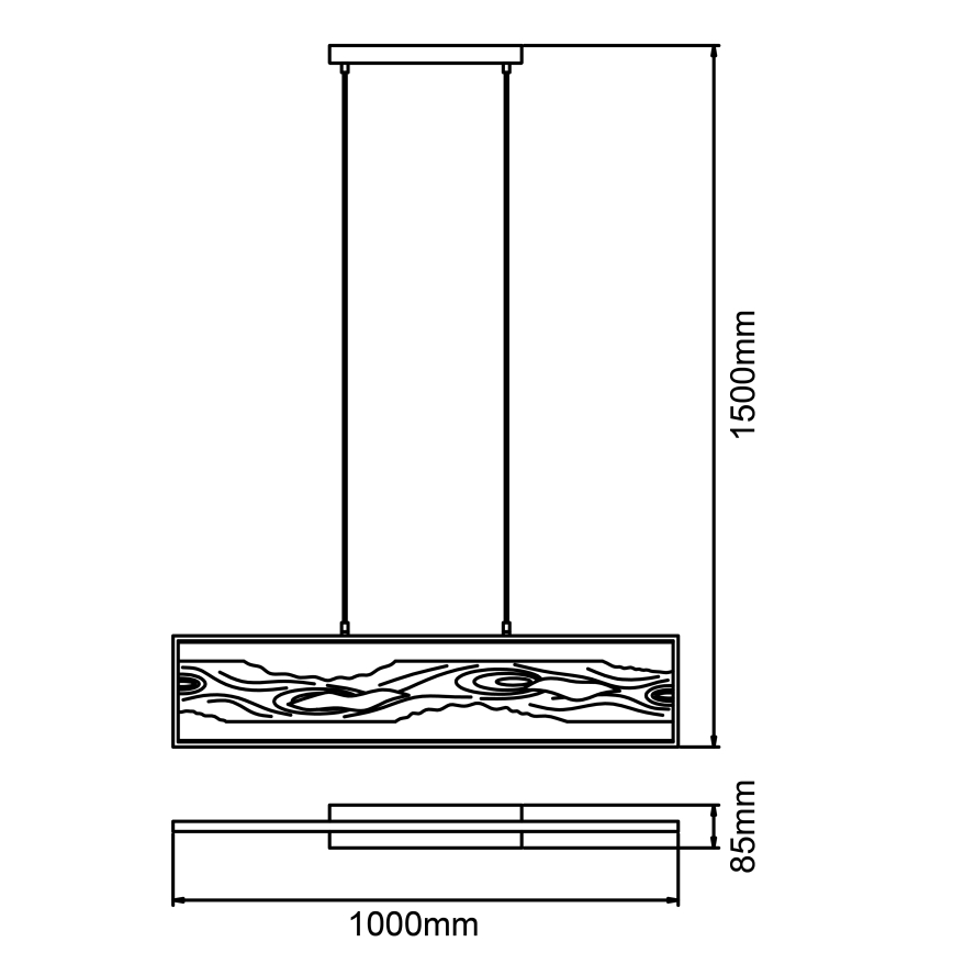 Brilliant - Suspension filaire CHAUMONT LED/20W/230V pin
