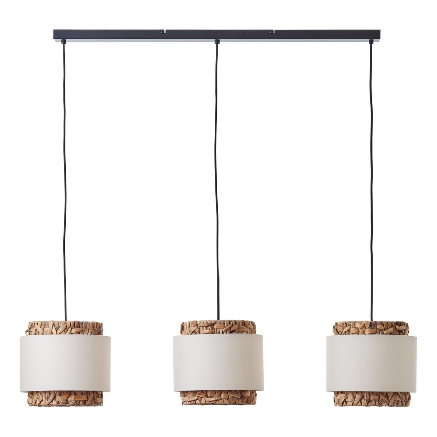 Brilliant - Suspension filaire WATERLILLY 3xE27/60W/230V crème