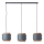 Brilliant - Suspension filaire WATERLILLY 3xE27/60W/230V gris