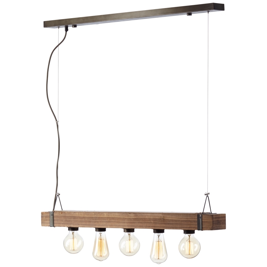 Brilliant - Suspension filaire WOODHILL 5xE27/30W/230V - FSC certifié
