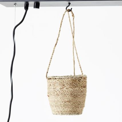 Brilliant - Suspension sur câble BANKWOOD 5xE27/28W/230V peuplier