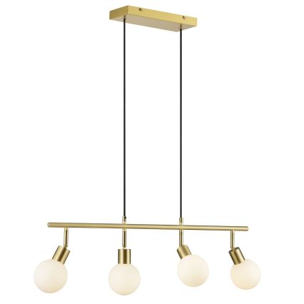 Brilliant - Suspension sur câble JORGE 4xG9/10W/230V en laiton