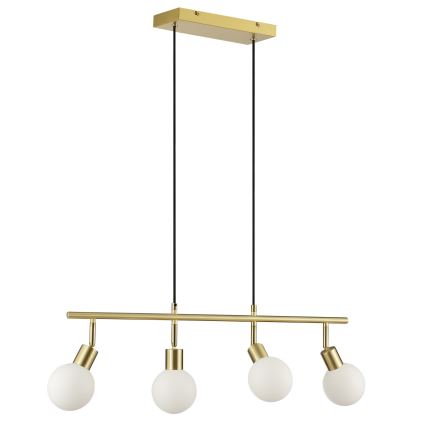 Brilliant - Suspension sur câble JORGE 4xG9/10W/230V en laiton