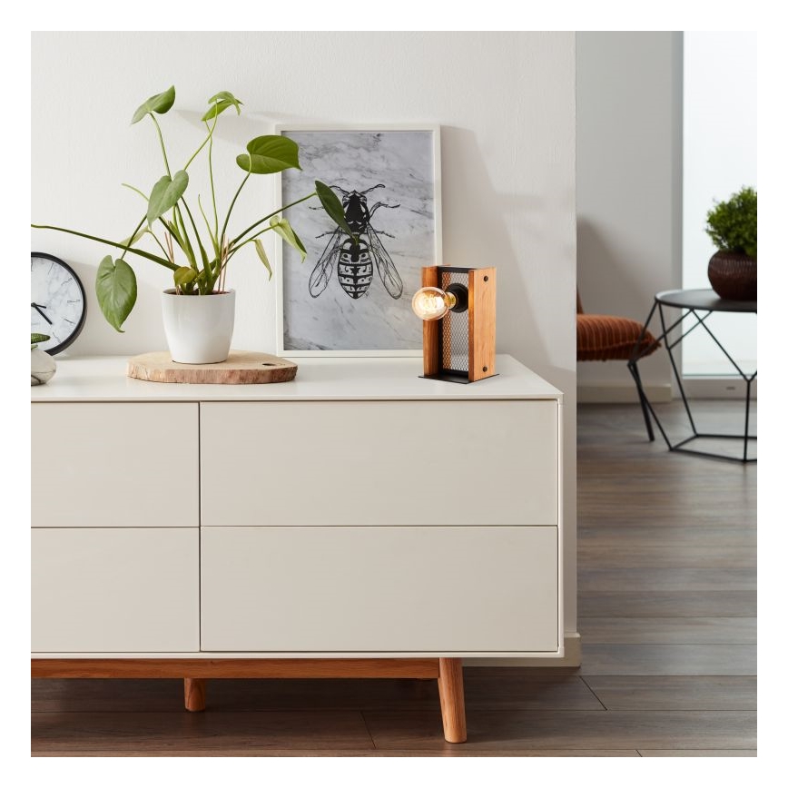 Brilliant - Tafellamp CALANDRA 1xE27/42W/230V grenen