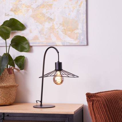 Brilliant - Tafellamp LEIKA 1xE27/52W/230V zwart