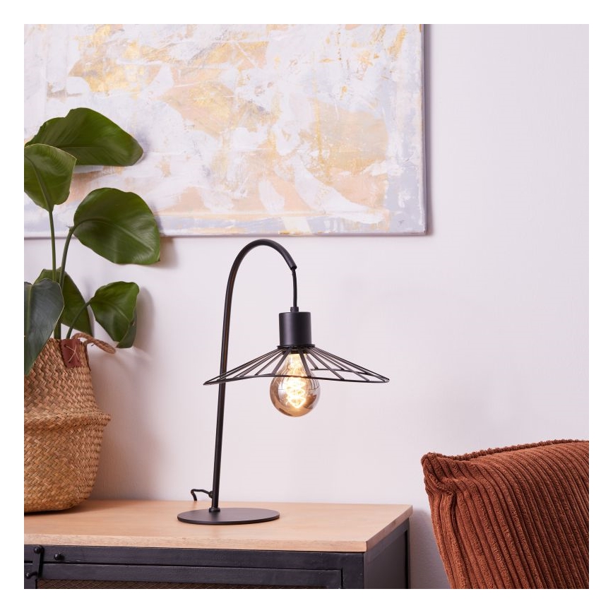 Brilliant - Tafellamp LEIKA 1xE27/52W/230V zwart