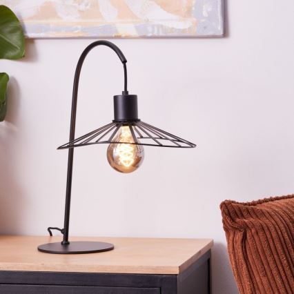 Brilliant - Tafellamp LEIKA 1xE27/52W/230V zwart