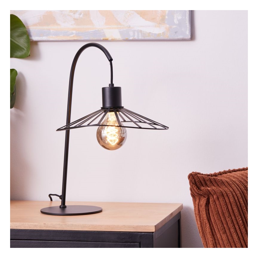 Brilliant - Tafellamp LEIKA 1xE27/52W/230V zwart