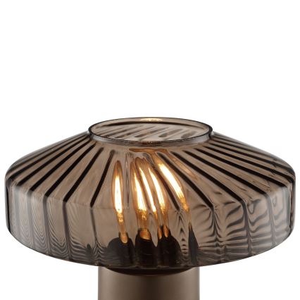 Brilliant - Tafellamp LYN 1xE27/20W/230V bruin/rookbruin