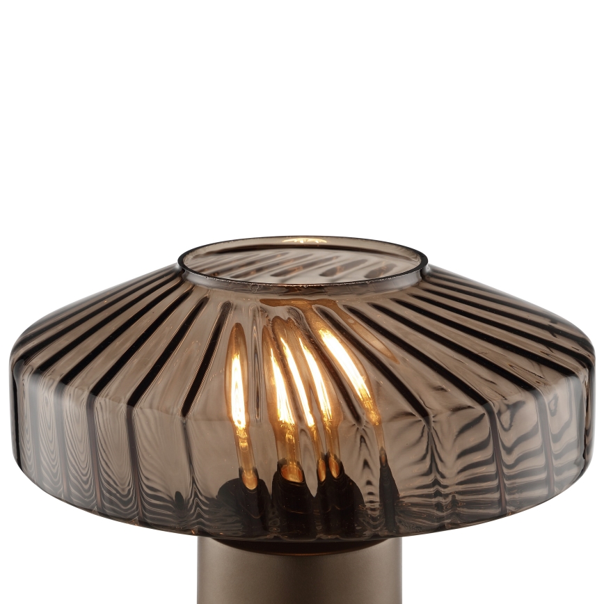 Brilliant - Tafellamp LYN 1xE27/20W/230V bruin/rookbruin