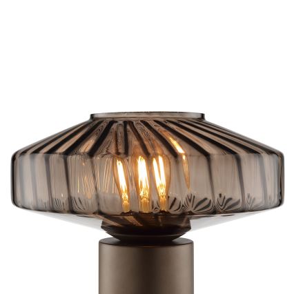 Brilliant - Tafellamp LYN 1xE27/20W/230V bruin/rookbruin