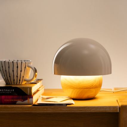 Brilliant - Tafellamp NALAM 1xE14/40W/230V grijs/essehout - FSC gecertificeerd