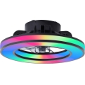 Brilliant - Ventilateur de plafond RGBW à intensité variable MONDELLO LED/26W/230V 2700-6500K d. 41 cm noir + Télécommande