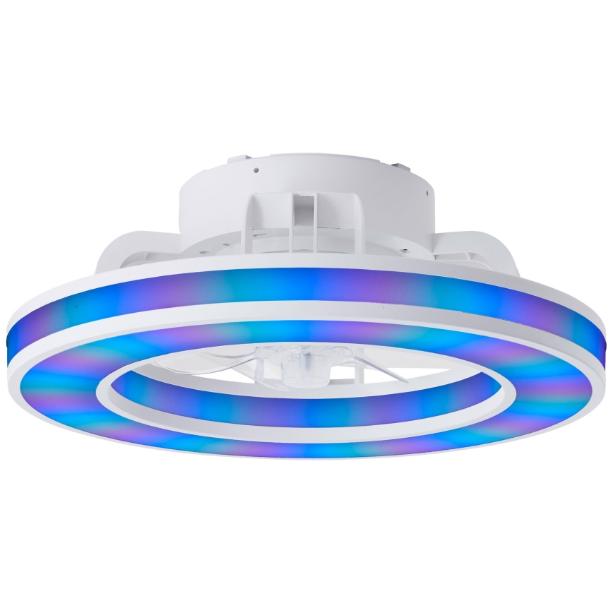 Brilliant - Ventilateur de plafond RGBW à intensité variable MONDELLO LED/26W/230V 2700-6500K d. 41,5 cm blanc + Télécommande