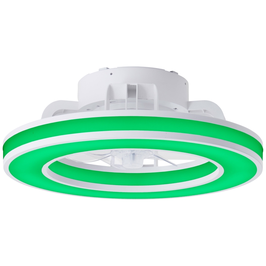 Brilliant - Ventilateur de plafond RGBW à intensité variable MONDELLO LED/26W/230V 2700-6500K d. 41,5 cm blanc + Télécommande