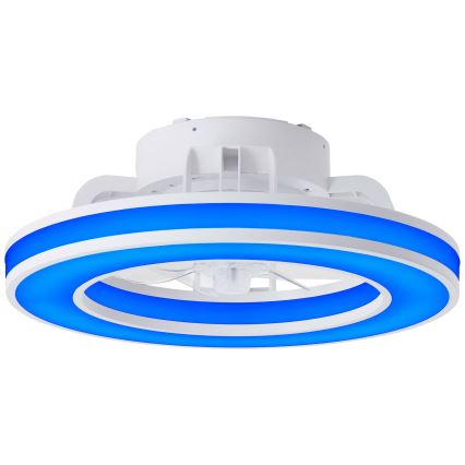Brilliant - Ventilateur de plafond RGBW à intensité variable MONDELLO LED/26W/230V 2700-6500K d. 41,5 cm blanc + Télécommande