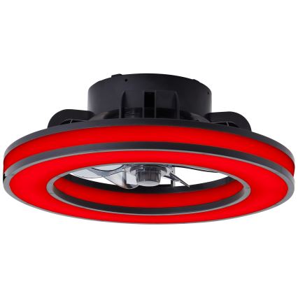 Brilliant - Ventilateur de plafond RGBW à intensité variable MONDELLO LED/26W/230V 2700-6500K d. 41 cm noir + Télécommande
