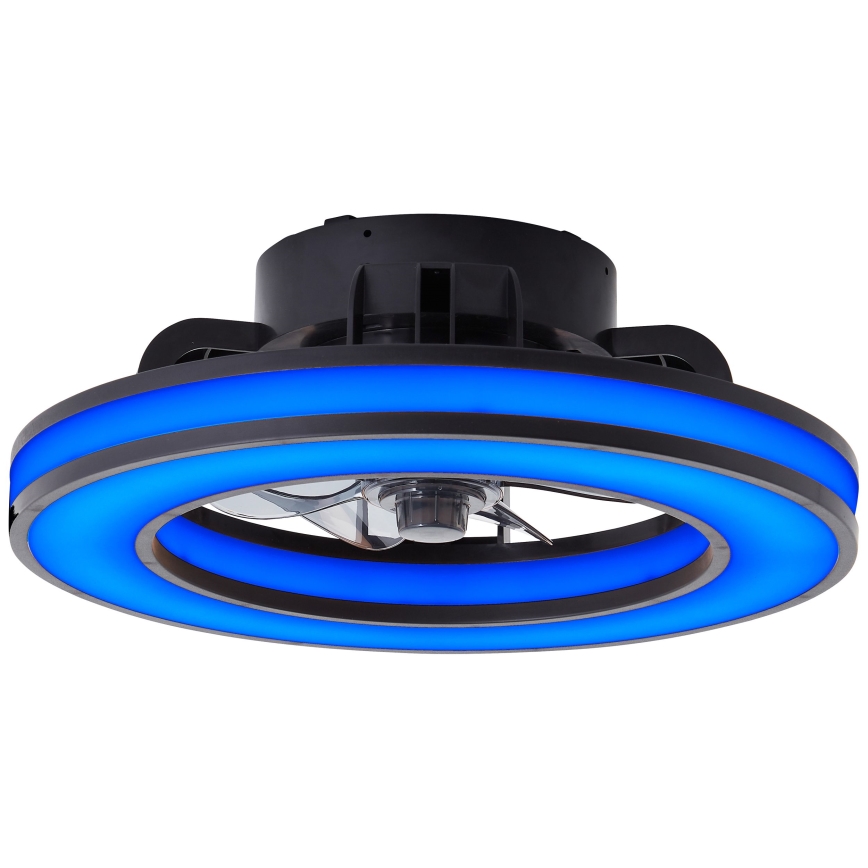 Brilliant - Ventilateur de plafond RGBW à intensité variable MONDELLO LED/26W/230V 2700-6500K d. 41 cm noir + Télécommande