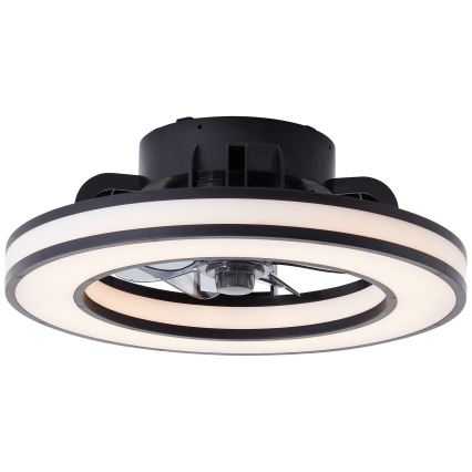 Brilliant - Ventilateur de plafond RGBW à intensité variable MONDELLO LED/26W/230V 2700-6500K d. 41 cm noir + Télécommande