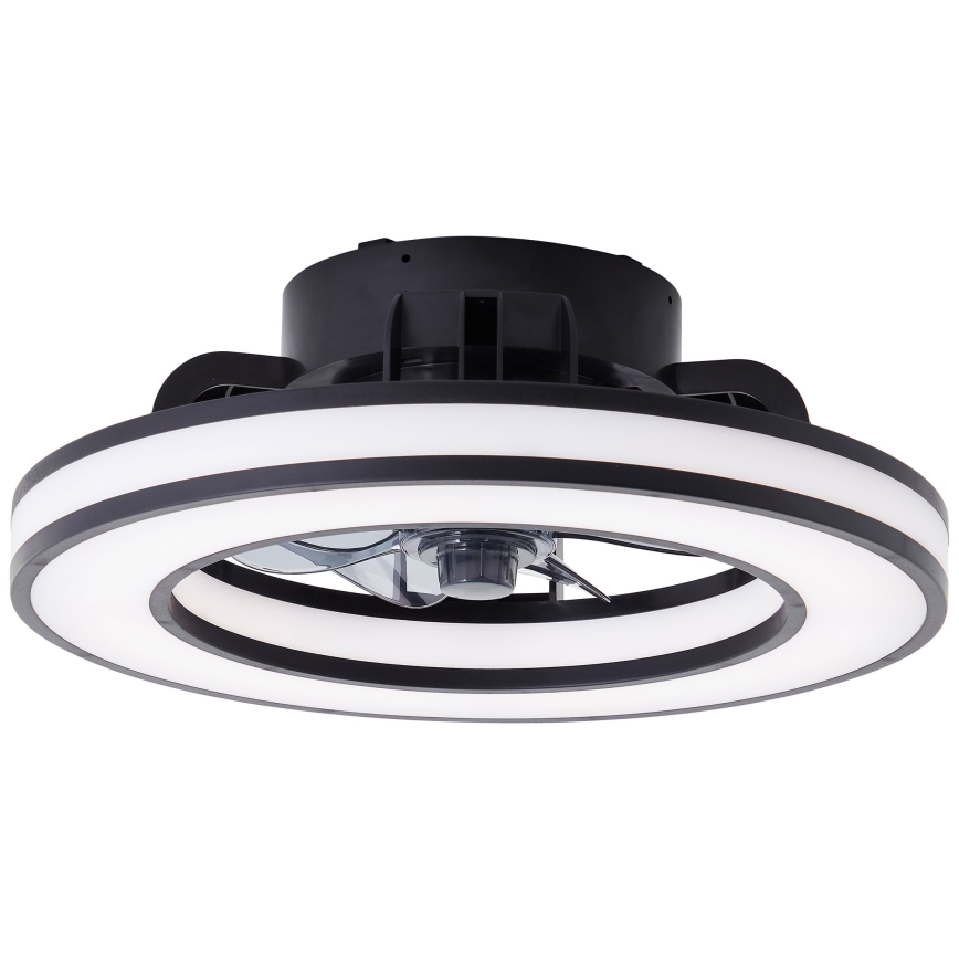 Brilliant - Ventilateur de plafond RGBW à intensité variable MONDELLO LED/26W/230V 2700-6500K d. 41 cm noir + Télécommande