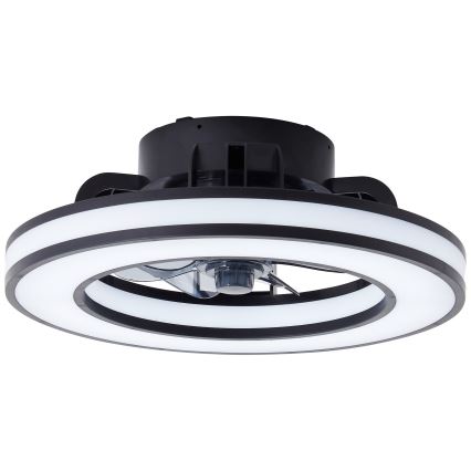 Brilliant - Ventilateur de plafond RGBW à intensité variable MONDELLO LED/26W/230V 2700-6500K d. 41 cm noir + Télécommande