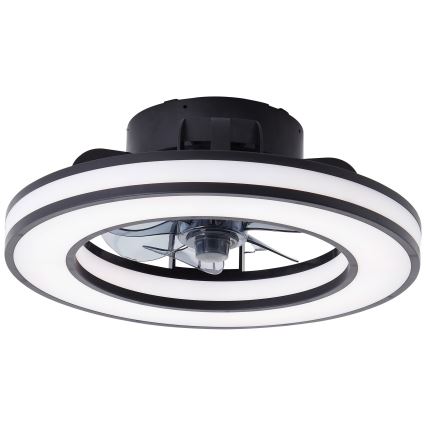 Brilliant - Ventilateur de plafond RGBW à intensité variable MONDELLO LED/26W/230V 2700-6500K d. 41 cm noir + Télécommande