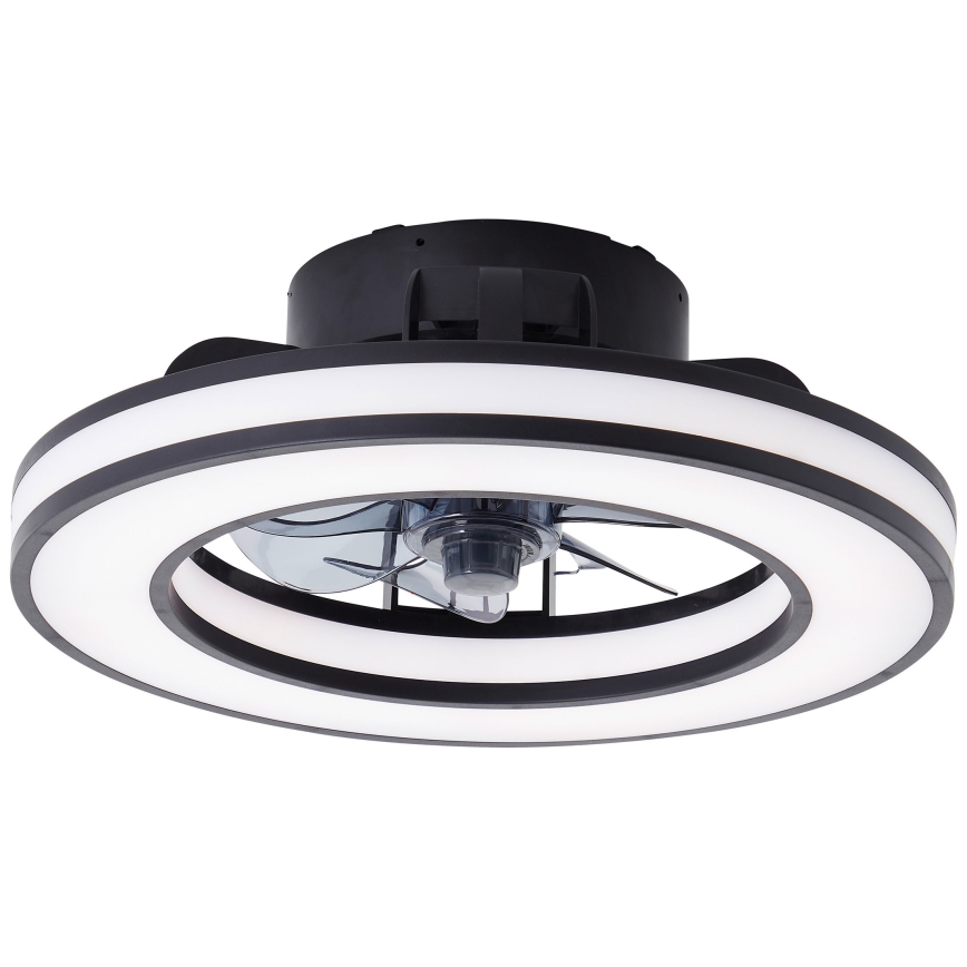 Brilliant - Ventilateur de plafond RGBW à intensité variable MONDELLO LED/26W/230V 2700-6500K d. 41 cm noir + Télécommande