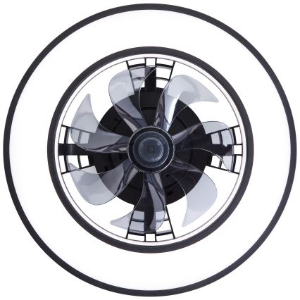 Brilliant - Ventilateur de plafond RGBW à intensité variable MONDELLO LED/26W/230V 2700-6500K d. 41 cm noir + Télécommande
