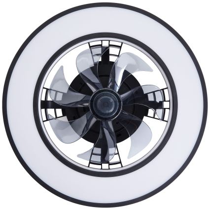Brilliant - Ventilateur de plafond RGBW à intensité variable MONDELLO LED/26W/230V 2700-6500K d. 41 cm noir + Télécommande