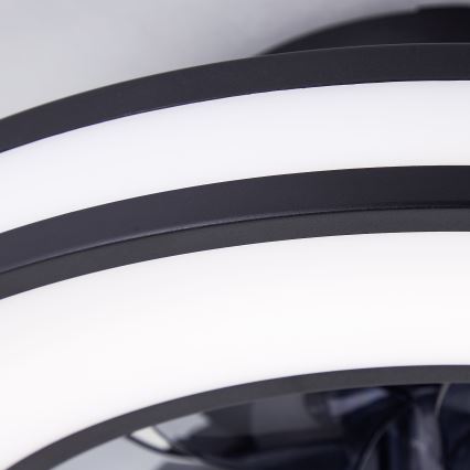 Brilliant - Ventilateur de plafond RGBW à intensité variable MONDELLO LED/26W/230V 2700-6500K d. 41 cm noir + Télécommande