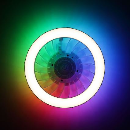 Brilliant - Ventilateur de plafond dimmable LED RGBW avec lumière FANORA LED/30W/230V 2700-6500K Ø 46 cm blanc + télécommande