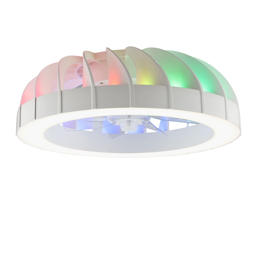 Brilliant - Ventilateur de plafond dimmable LED RGBW avec lumière FANORA LED/30W/230V 2700-6500K Ø 46 cm blanc + télécommande