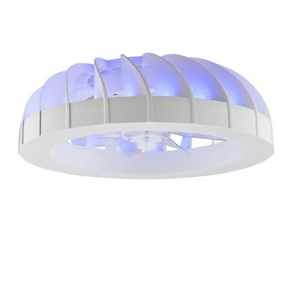 Brilliant - Ventilateur de plafond dimmable LED RGBW avec lumière FANORA LED/30W/230V 2700-6500K Ø 46 cm blanc + télécommande