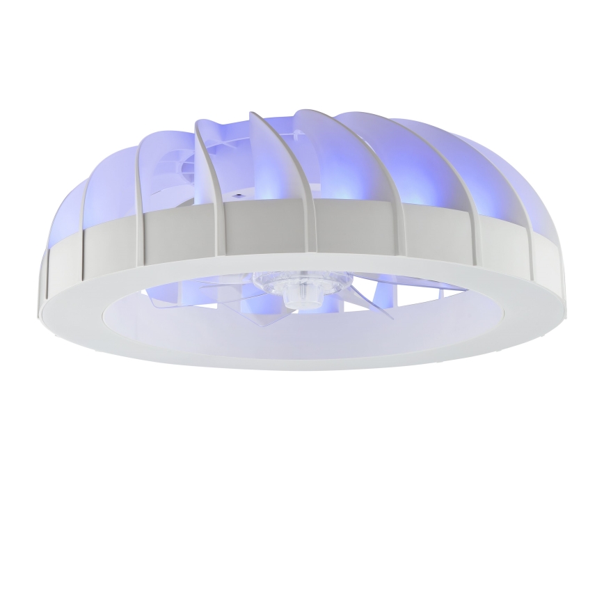 Brilliant - Ventilateur de plafond dimmable LED RGBW avec lumière FANORA LED/30W/230V 2700-6500K Ø 46 cm blanc + télécommande