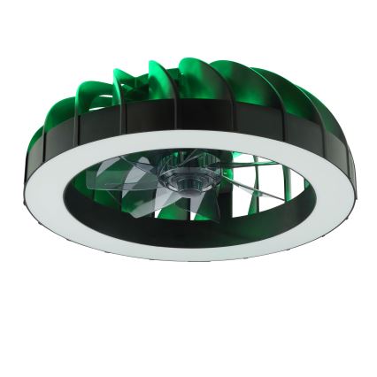 Brilliant - Ventilateur de plafond dimmable LED RGBW avec lumière FANORA LED/30W/230V 2700-6500K Ø 46 cm noir + télécommande
