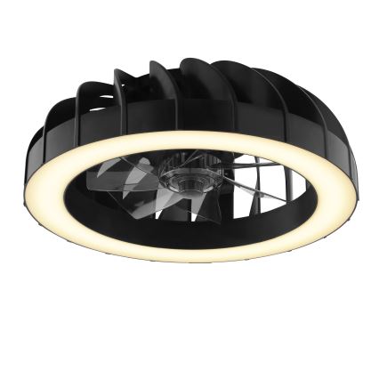 Brilliant - Ventilateur de plafond dimmable LED RGBW avec lumière FANORA LED/30W/230V 2700-6500K Ø 46 cm noir + télécommande