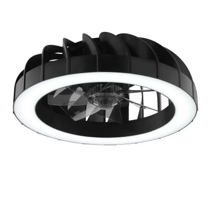 Brilliant - Ventilateur de plafond dimmable LED RGBW avec lumière FANORA LED/30W/230V 2700-6500K Ø 46 cm noir + télécommande