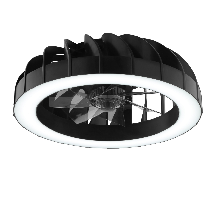Brilliant - Ventilateur de plafond dimmable LED RGBW avec lumière FANORA LED/30W/230V 2700-6500K Ø 46 cm noir + télécommande
