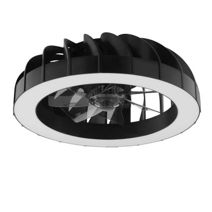 Brilliant - Ventilateur de plafond dimmable LED RGBW avec lumière FANORA LED/30W/230V 2700-6500K Ø 46 cm noir + télécommande