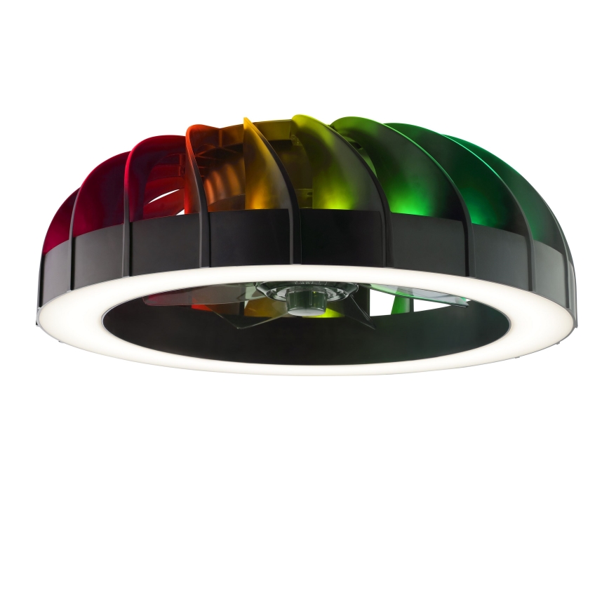 Brilliant - Ventilateur de plafond dimmable LED RGBW avec lumière FANORA LED/30W/230V 2700-6500K Ø 46 cm noir + télécommande