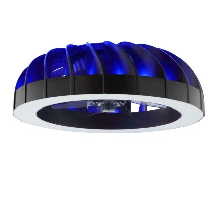 Brilliant - Ventilateur de plafond dimmable LED RGBW avec lumière FANORA LED/30W/230V 2700-6500K Ø 46 cm noir + télécommande