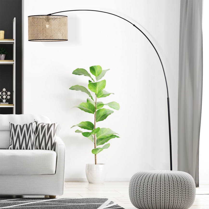 Brilliant - Vloerlamp WILEY 1xE27/60W/230V zwart/beige