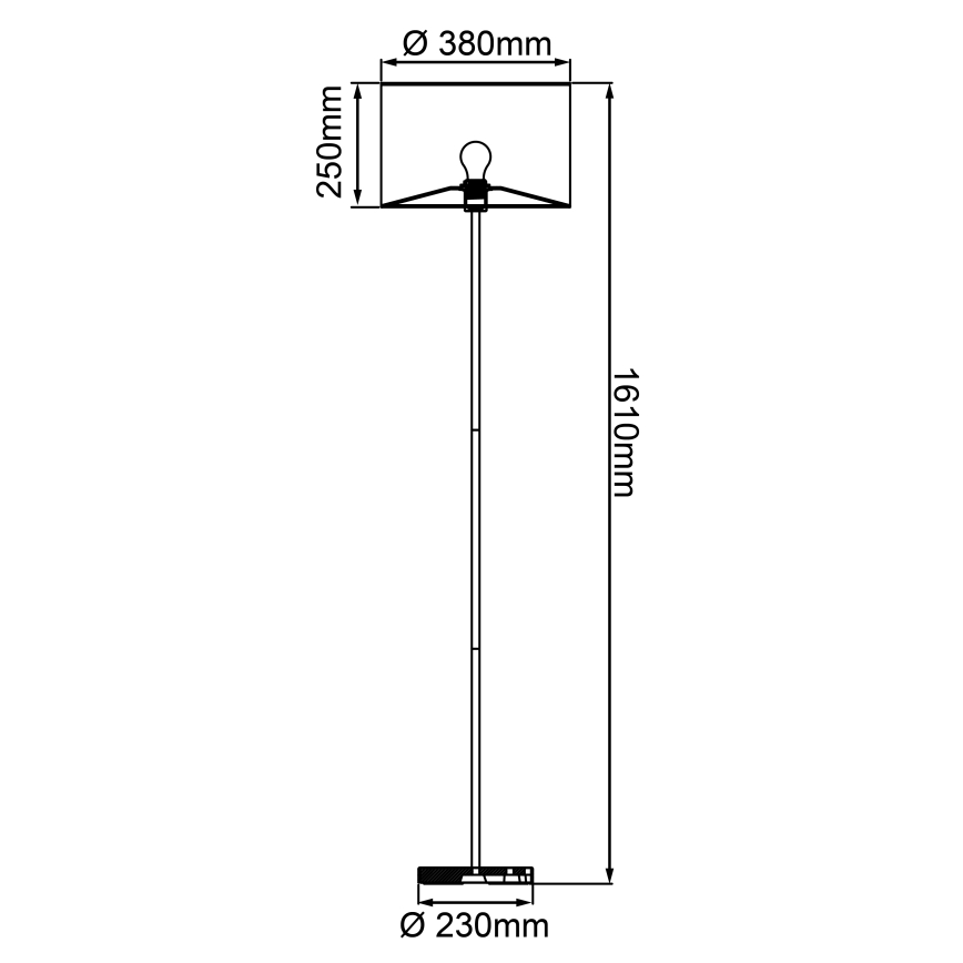 Brilliant - Vloerlamp WIMEA 1xE27/52W/230V zwart/beige
