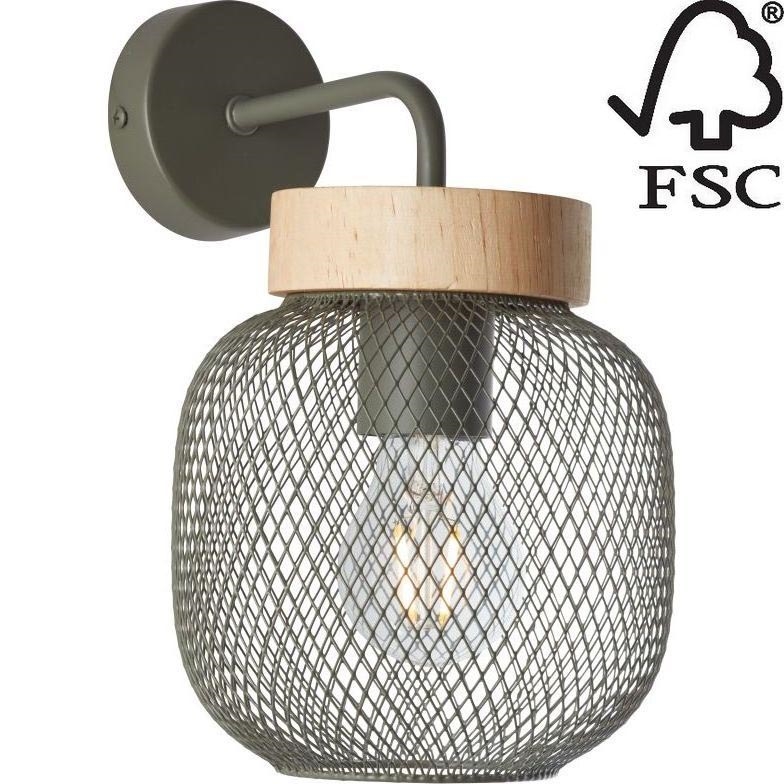Brilliant - Wandlamp GIADA 1xE27/40W/230V groen - FSC gecertificeerd