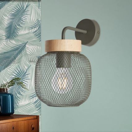 Brilliant - Wandlamp GIADA 1xE27/40W/230V groen - FSC gecertificeerd