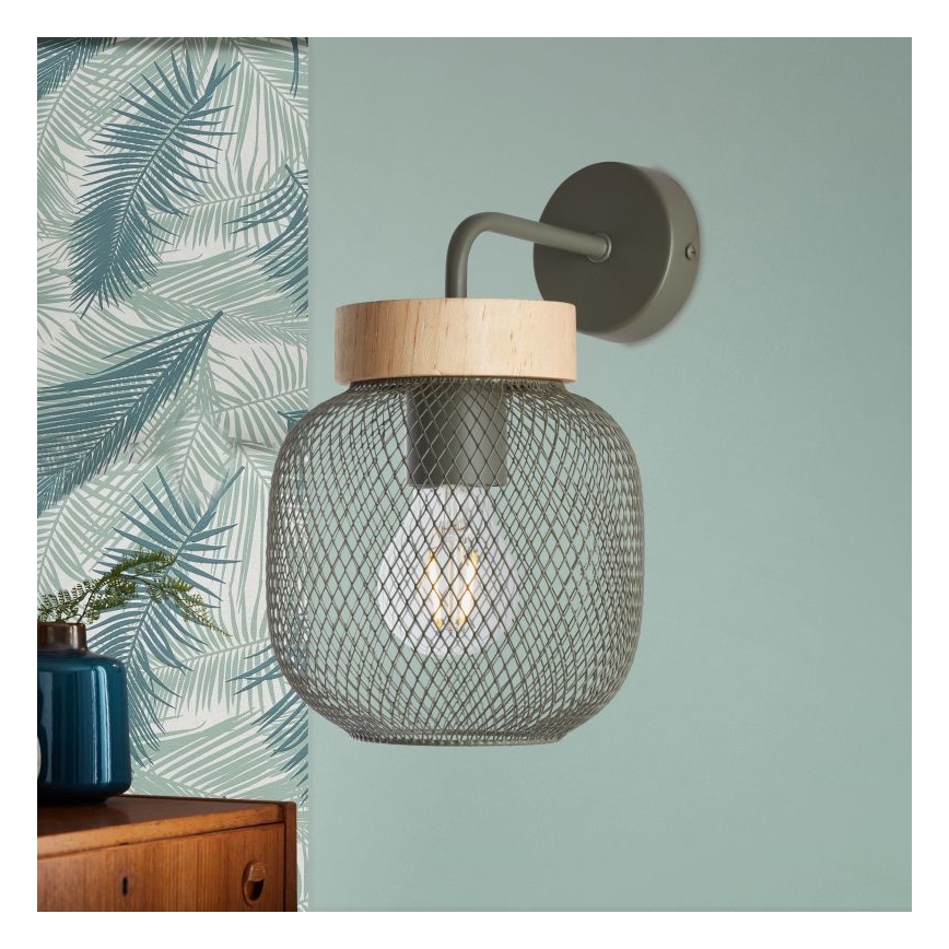 Brilliant - Wandlamp GIADA 1xE27/40W/230V groen - FSC gecertificeerd