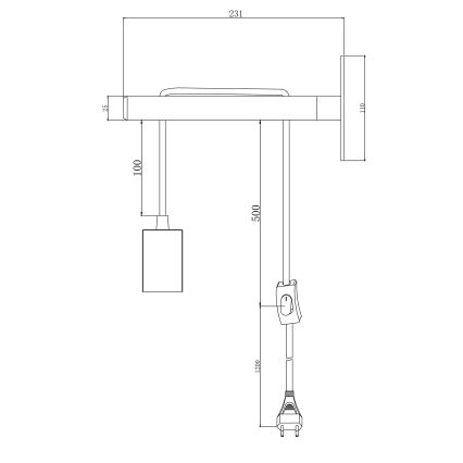 Brilliant - Wandlamp JARBO 1xE27/60W/230V