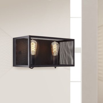 Brilliant - Wandlamp MAZE 2xE27/40W/230V zwart