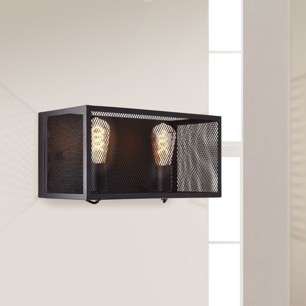 Brilliant - Wandlamp MAZE 2xE27/40W/230V zwart