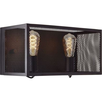 Brilliant - Wandlamp MAZE 2xE27/40W/230V zwart